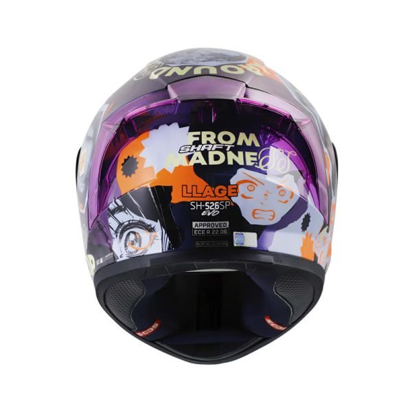 Casco de moto Shaft 526SP Llage Camaleon naranja - Imagen 3