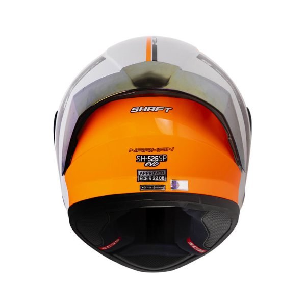 Casco de moto Shaft 526SP Narkan gris naranja - Imagen 2