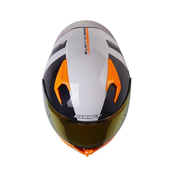 Casco de moto Shaft 526SP Narkan gris naranja - Imagen 3