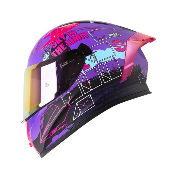 Casco de moto Shaft 526SP Papyrus morado