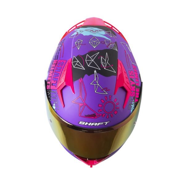 Casco de moto Shaft 526SP Papyrus morado - Imagen 2