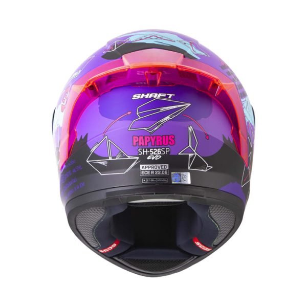 Casco de moto Shaft 526SP Papyrus morado - Imagen 3
