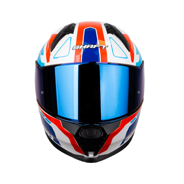 Casco Shaft SH-560 Evo Chaos Blanco Rojo Azul + Mica de regalo - Imagen 2