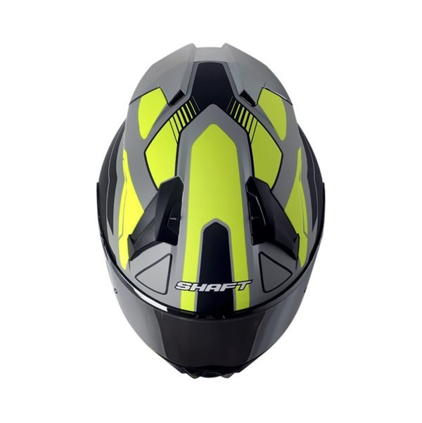 Casco Shaft SH-560 Evo Chaos Gris Amarillo + Mica de regalo - Imagen 2