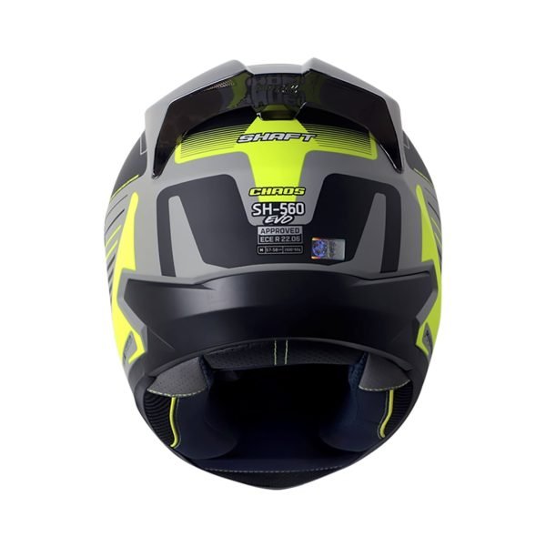 Casco Shaft SH-560 Evo Chaos Gris Amarillo + Mica de regalo - Imagen 3