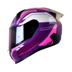 Casco Shaft SH-560 Evo Chaos Morado + Mica de regalo