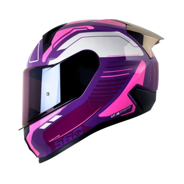 Casco Shaft SH-560 Evo Chaos Morado + Mica de regalo