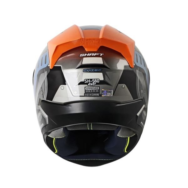 Casco Shaft SH-560 Evo Chief Azul Cromado + Mica de regalo - Imagen 3