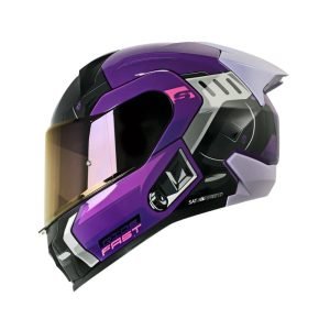 Casco Shaft SH-560 Evo Chief Morado + Mica de regalo