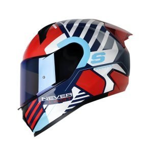 Casco Shaft SH-560 Evo Follou Azul Blanco + Mica de regalo