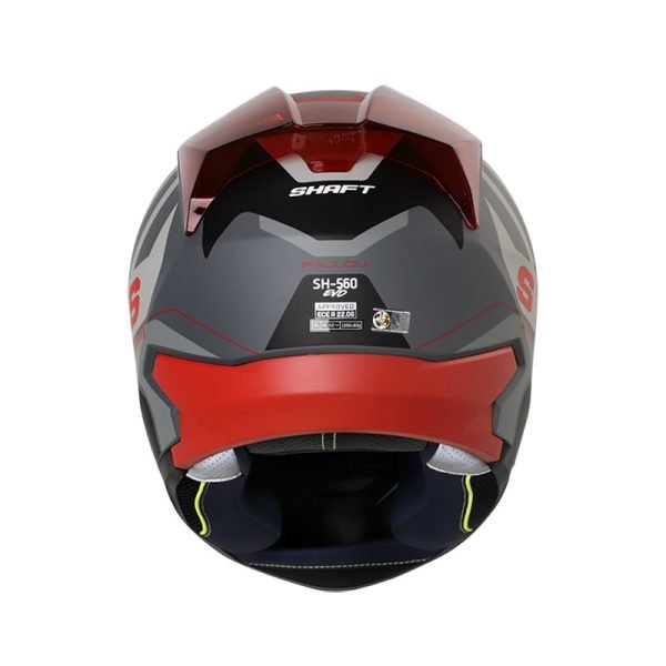 Casco Shaft SH-560 Evo Follou Gris Rojo + Mica de regalo - Imagen 3