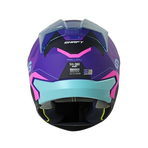 Casco Shaft SH-560 Evo Follou Morado + Mica de regalo - Imagen 3