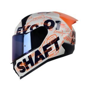 Casco Shaft SH-560 Evo Notes Gris Naranja + Mica de regalo