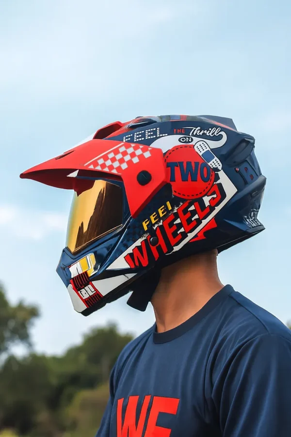 Casco Moto HRO MX-330dv bye bye az.os rj multipropósito - Imagen 5