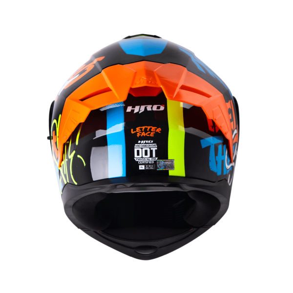 Casco Abatible de Moto HRO 3480Dv Letter Face Ng Nj - Imagen 4