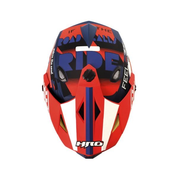 Casco Moto HRO MX-330dv bye bye az.os rj multipropósito - Imagen 3