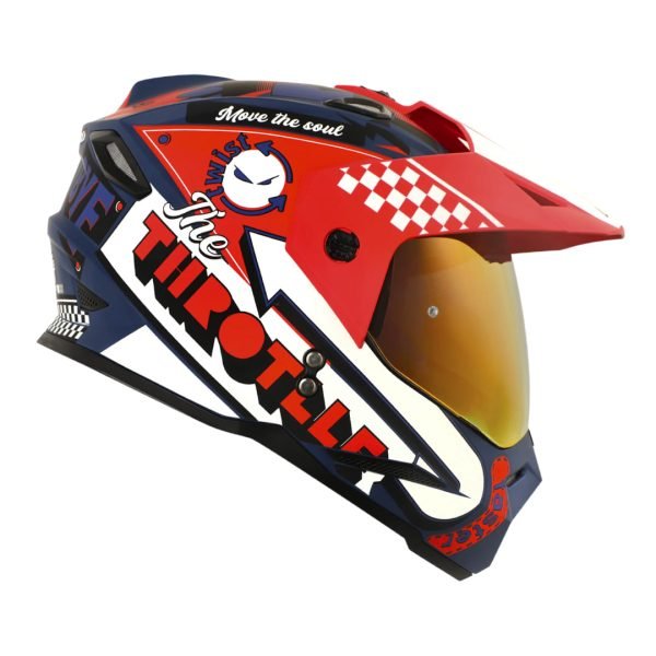 Casco Moto HRO MX-330dv bye bye az.os rj multipropósito - Imagen 2