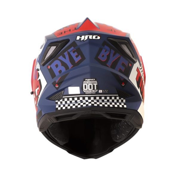 Casco Moto HRO MX-330dv bye bye az.os rj multipropósito - Imagen 4