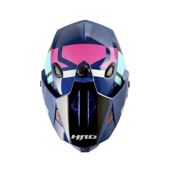 Casco Moto HRO MX-330DV Dry Azul Fucsia - Imagen 2