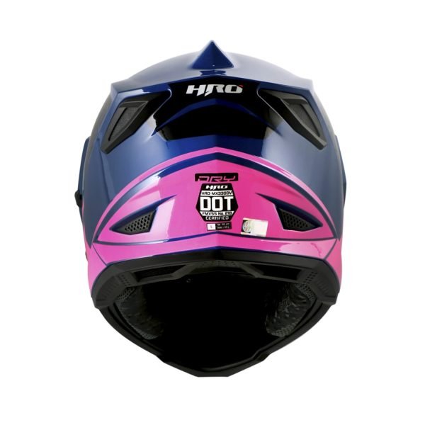 Casco Moto HRO MX-330DV Dry Azul Fucsia - Imagen 3