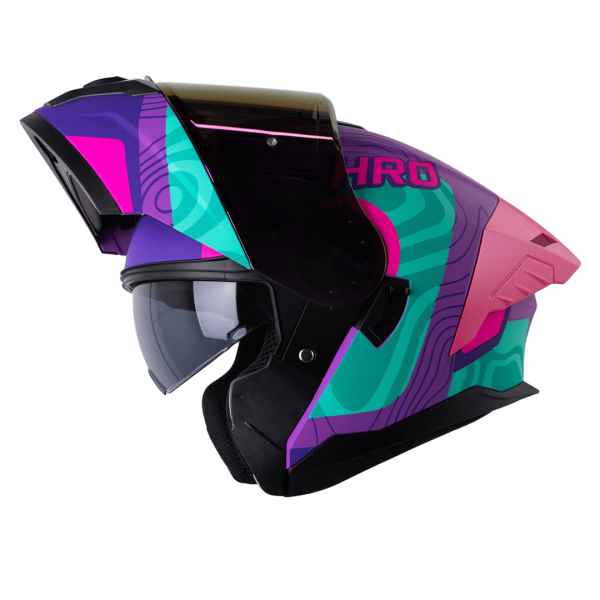 Casco Abatible de Moto HRO 3480Dv Terral MR Turq - Imagen 2