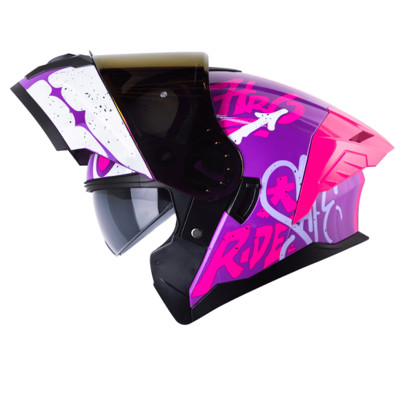 Casco Abatible de Moto HRO 3480Dv Letter Face MR FC - Imagen 2