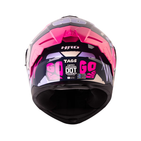 Casco Abatible de Moto HRO 3480Dv Tags MR Az - Imagen 2