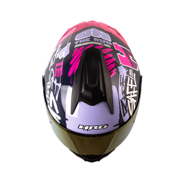 Casco Abatible de Moto HRO 3480Dv Tags MR Az - Imagen 3