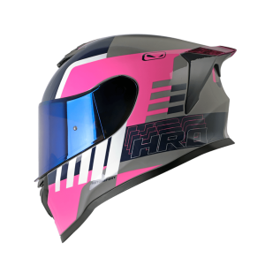 Casco moto HRO 506 Crudo Gris Fucsia