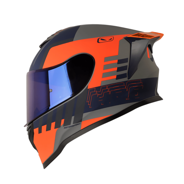 Casco moto HRO 506 Crudo Gris Naranja