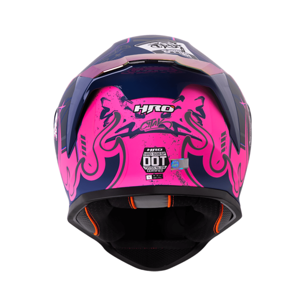 Casco Moto HRO 506 Citak Azul Rosado - Imagen 2
