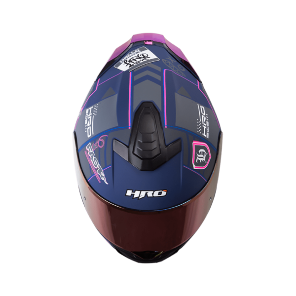 Casco Moto HRO 506 Citak Azul Rosado - Imagen 3