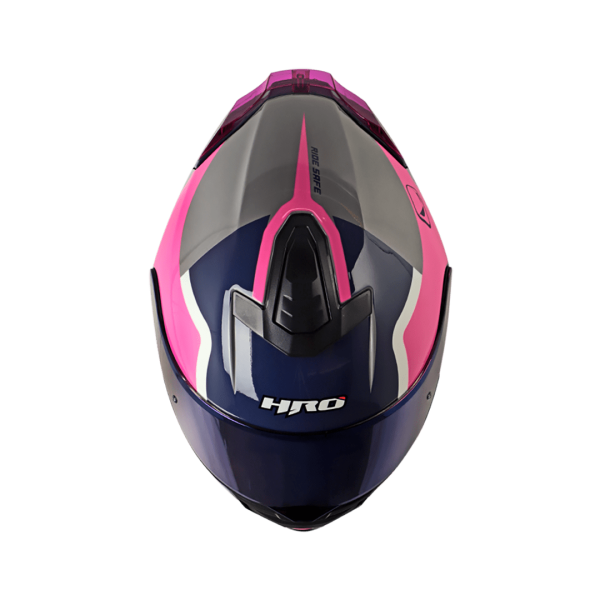 Casco moto HRO 506 Crudo Gris Fucsia - Imagen 4