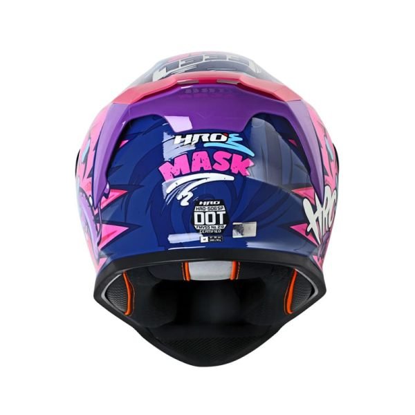 Casco Moto HRO 506 Mask Azul Fucsia - Imagen 2