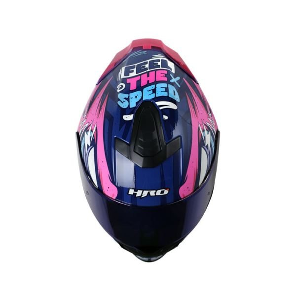 Casco Moto HRO 506 Mask Azul Fucsia - Imagen 3