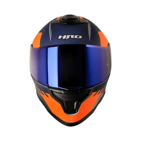 Casco moto HRO 506 Crudo Gris Naranja - Imagen 4