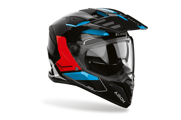 Casco Para Moto Airoh Bandit Tune Azul Rojo Brillo - Imagen 2
