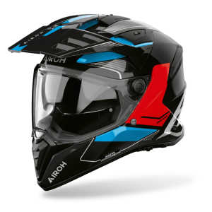 Casco Para Moto Airoh Bandit Tune Azul Rojo Brillo