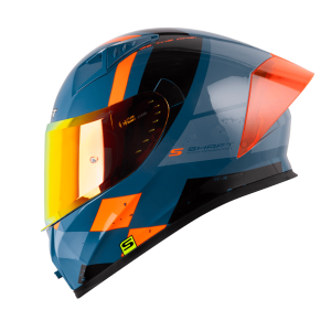 Casco de moto Shaft 526SP Bandox azul naranja