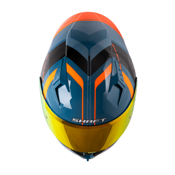 Casco de moto Shaft 526SP Bandox azul naranja - Imagen 2