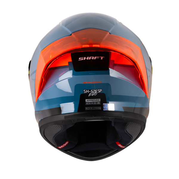 Casco de moto Shaft 526SP Bandox azul naranja - Imagen 3