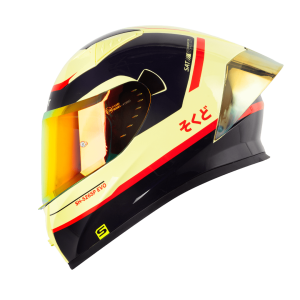 Casco de moto Shaft 526SP Nihon amarillo claro