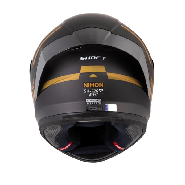 Casco de moto Shaft 526SP Nihon negro dorado - Imagen 3