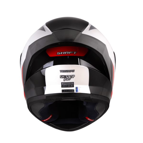 Casco de moto Shaft 526SP Triumph blanco - Imagen 3