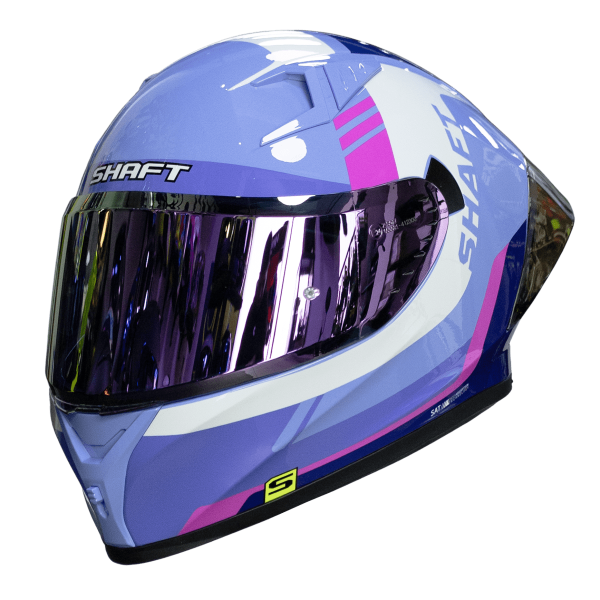 Casco de moto Shaft 526SP Triumph morado - Imagen 2