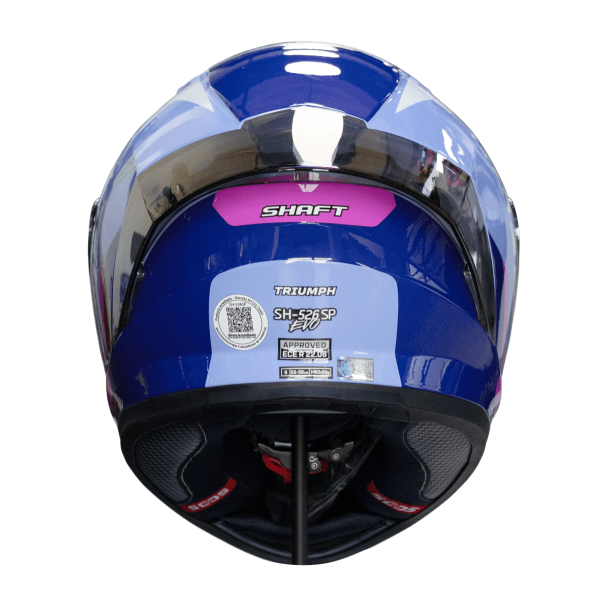 Casco de moto Shaft 526SP Triumph morado - Imagen 3