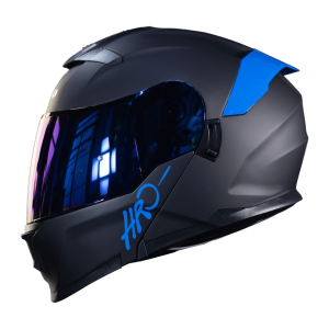 Casco Abatible Moto HRO 3440Dv Solid Negro Azul