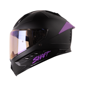 Casco moto Shaft 595 Solid negro morado integral