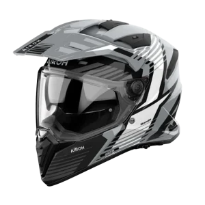 Casco Para Moto Airoh Bandit Spicy Gris Brillo