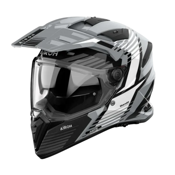 Casco Para Moto Airoh Bandit Spicy Gris Brillo